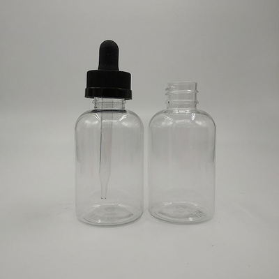 Bouteilles de gouttelette en plastique transparentes noires personnalisées pour le scellement