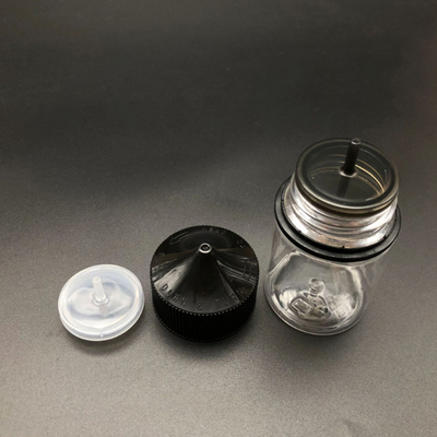 Bouteille transparente ronde E liquide de 100 ml avec bouchon à vis à l' épreuve des enfants et sérigraphie personnalisée