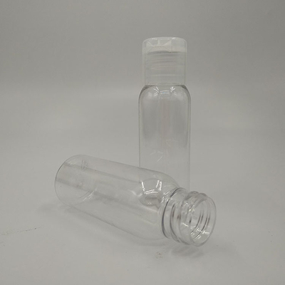 Une bouteille en PET sur mesure avec un capuchon transparent et une lotion masculine prête