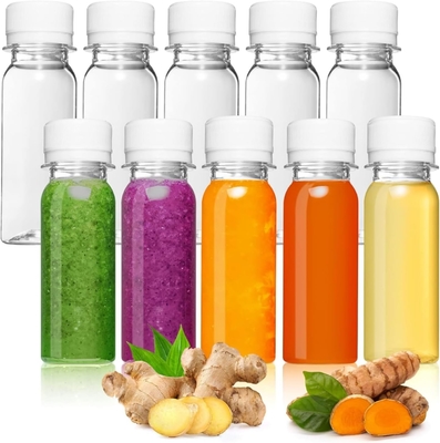 Nouveau design Bouteilles en plastique 250ml 350ml 500ml Fruit Juice Bouteilles en PET avec bouchon Bouteilles en plastique jetables pour jus en stock