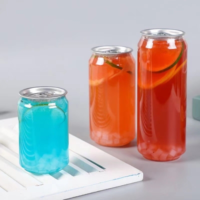 Bouteilles de jus de soude en plastique moderne avec étiquette personnalisée Capacité 120ml 250ml 350ml 500ml 1000ml