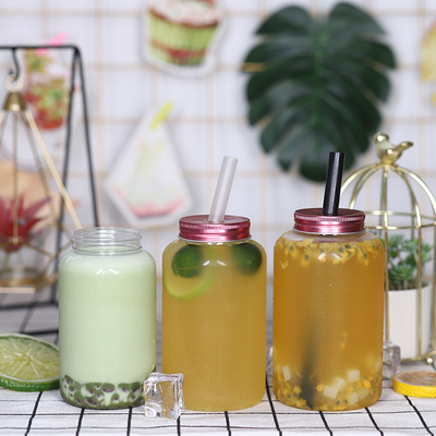 Bouteilles de thé au lait de taille moyenne à l'épreuve des fuites Conception ronde carrée pour une manipulation pratique