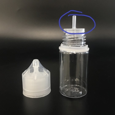 Bouteille liquide en PET ronde E de 10 ml transparente pour le vapotage