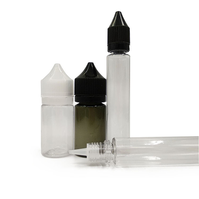 Bouteille transparente de liquide E de 18 mm taille du cou pour un stockage facile de liquide E