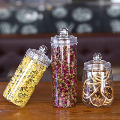 Impression personnalisée de pots en plastique transparent pour solution d'emballage transparente