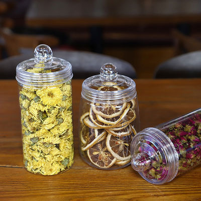 Impression personnalisée de pots en plastique transparent pour solution d'emballage transparente