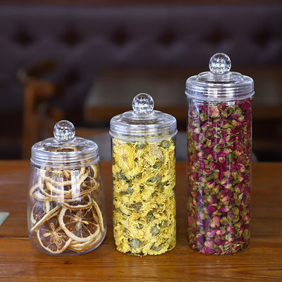 Impression personnalisée de pots en plastique transparent pour solution d'emballage transparente