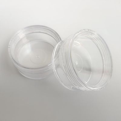 Pot cosmétique en plastique à surface lisse avec impression personnalisée, conçu pour l'emballage de crèmes, lotions et produits de beauté pour les soins de la peau