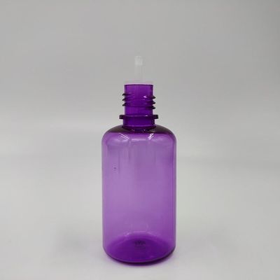 Bouteille de liquide de 18 mm de taille du cou, étanche aux enfants, de forme ronde et à surface de sérigraphie
