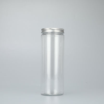 Contenants de bocaux en plastique avec logo personnalisable et couvercle en aluminium pour contenants durables