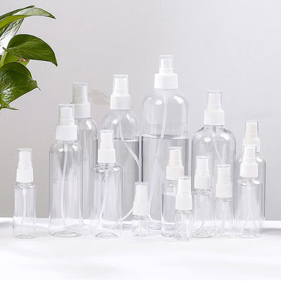 Bouteille de pulvérisation PET transparente avec une surface lisse