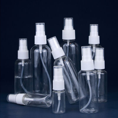 Bouteille de pulvérisation PET transparente avec une surface lisse