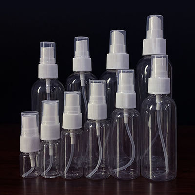 Bouteille de pulvérisation PET transparente avec une surface lisse