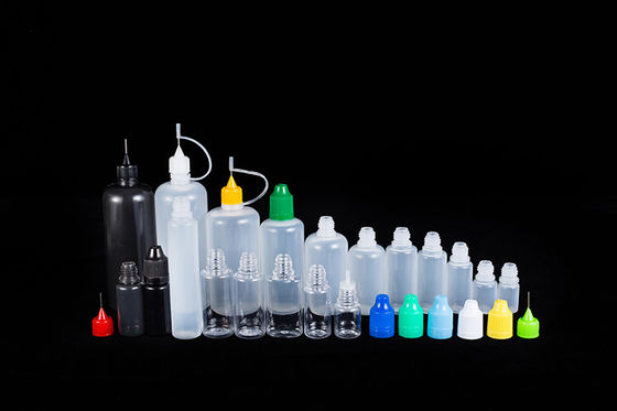 Bouteilles noires transparentes pour liquides 10 ml 15 ml 30 ml 60 ml 80 ml 100 ml capacité