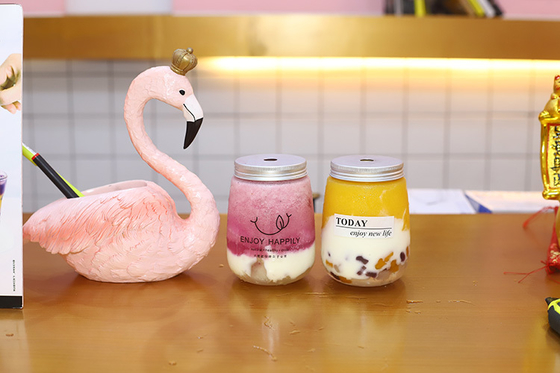 Bouteilles de thé au lait à bouchon vissé pour les boissons de taille moyenne