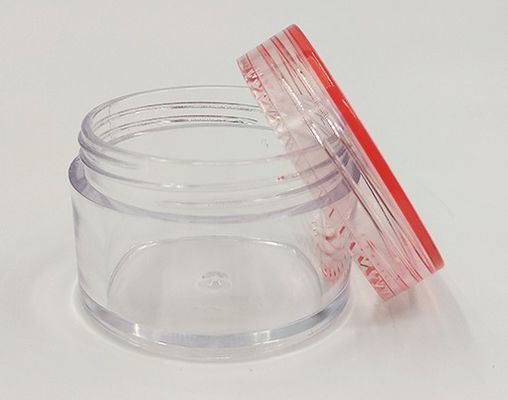 Pot de beauté en plastique personnalisé conçu avec une fermeture par joint sensible à la pression assurant un emballage cosmétique sûr et étanche