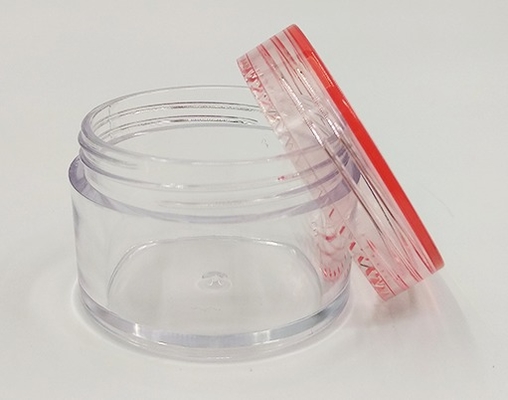 Surface lisse Logo personnalisé Pot cosmétique en plastique avec impression et surface personnalisées