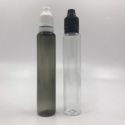 Bouteille de e-liquide transparente avec col de 18mm et capacité de 10ml 15ml 30ml 60ml 80ml 100ml
