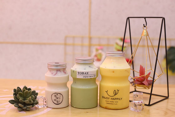 Bouteilles de thé au lait de taille moyenne avec une capacité de 250 ml en plastique