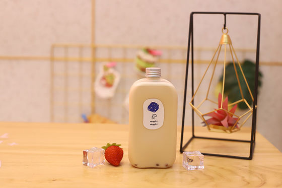 Bouteilles de thé au lait design carré rond avec fonction anti-fuite, capacité de 0,5 kg