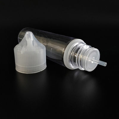 Bouteille d'e-liquide sérigraphiée à l'épreuve des enfants, col de 18 mm, avec design sérigraphié et bouchon de sécurité enfant