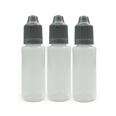 Bouteille de e-liquide de capacité 10ml 15ml 30ml 40ml 60ml 80ml 100ml avec logo personnalisé et col à sécurité enfant