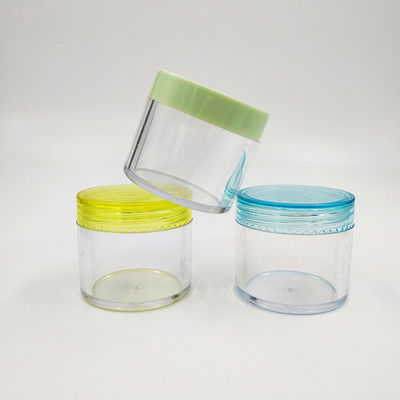 Transparent Plastic Cosmetic Container Jar for Convenient and Space-Saving Product Storage