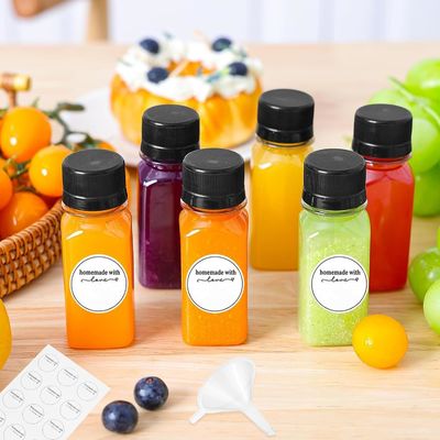 Bouteille carré sans BPA Juice bouteille à capuche à vis avec saveur Juice et bouteille de jus de fruits en plastique étanche Eco Friendly
