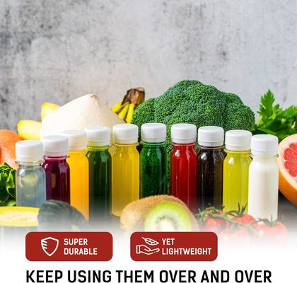 Bouteille carré sans BPA Juice bouteille à capuche à vis avec saveur Juice et bouteille de jus de fruits en plastique étanche Eco Friendly