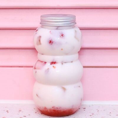 05kg Bouteilles de thé à bulles à couvercle à vis Durables récipients en plastique transparent Parfait pour le stockage, le mélange et le service de boissons à thé à bulles