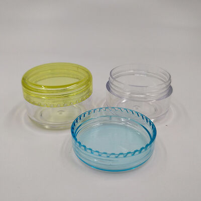 Transparent Plastic Cosmetic Jar Durable Leak Proof Container Ideal for Creams Lotions and Skincare Products Packaging