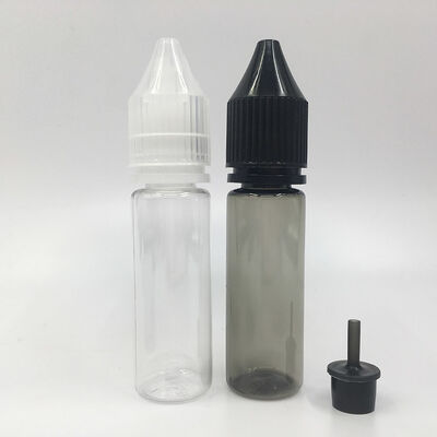 18mm Neck Size Transparent Black E liquid bottle engineered for e juice packaging featuring secure closure and lightweight design