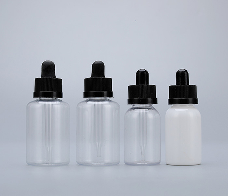 Bouteilles de gouttelette en plastique à surface lisse avec bouchon de gouttelette pour étiquetage personnalisé