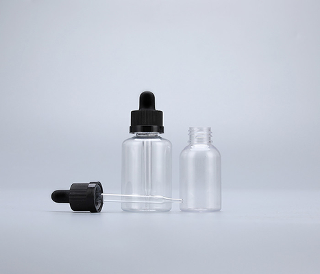 Bouteilles de gouttelette en plastique à surface lisse avec bouchon de gouttelette pour étiquetage personnalisé