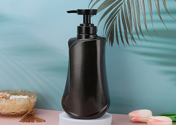 Bouteilles en plastique rechargeables noires de lotion de 4C PETG avec la preuve de fuite de pompe