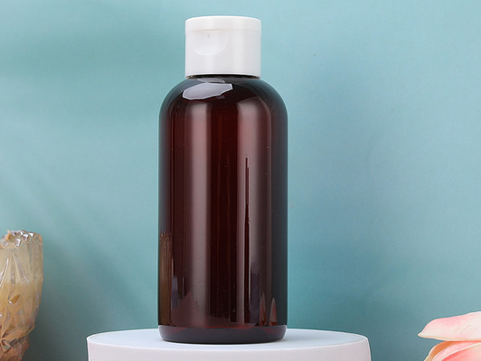 Bouteilles ambres d'ANIMAL FAMILIER de NOUVEAU PE CRU de 100% avec Flip Top Cap For Toner