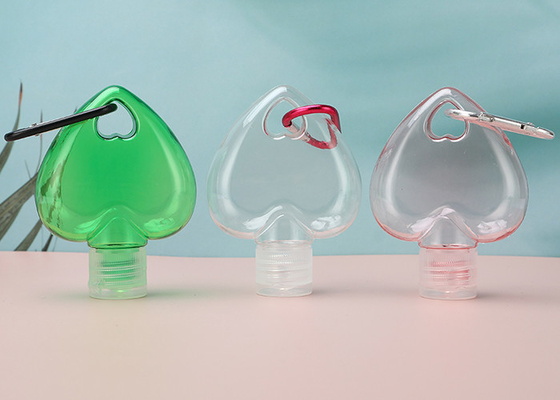 L'aseptisant en plastique de main de PETG met les bouteilles en bouteille à chaînes principales claires de 20mm