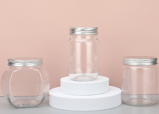 conteneurs en plastique de pot de bouche large en aluminium du chapeau 280ml avec les couvercles 32g