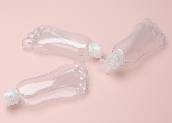 Bouteille rechargeable en plastique de chaîne principale de la forme 30ml 60ml de pied avec Flip Cap
