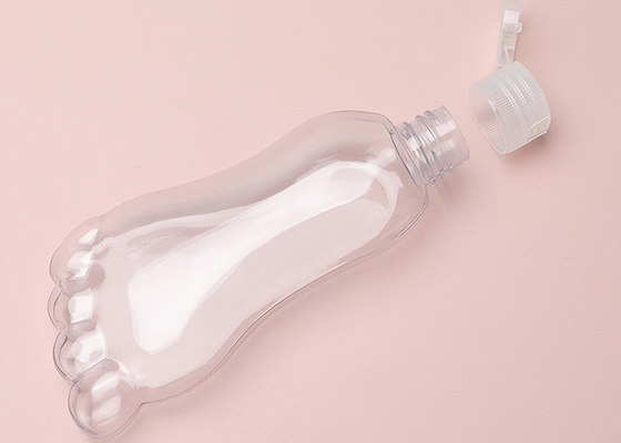 Bouteille rechargeable en plastique de chaîne principale de la forme 30ml 60ml de pied avec Flip Cap