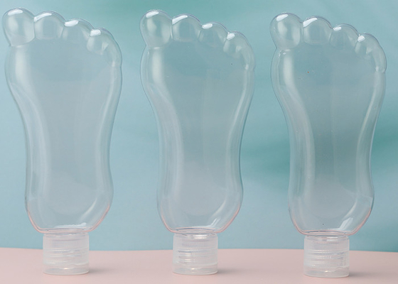 Bouteille rechargeable en plastique de chaîne principale de la forme 30ml 60ml de pied avec Flip Cap