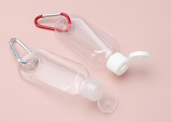 l'aseptisant en plastique de main de voyage de 15mm 20mm met la chaîne en bouteille principale 30ml 50ml 60ml