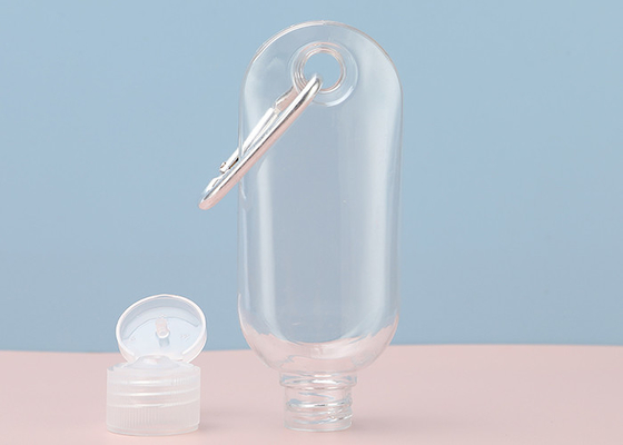 l'aseptisant en plastique de main de voyage de 15mm 20mm met la chaîne en bouteille principale 30ml 50ml 60ml