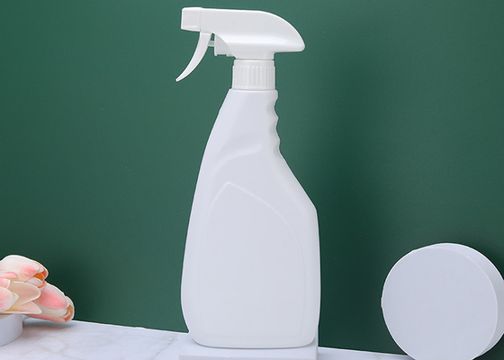 Bouteilles en plastique de 200 ml pour pulvérisation de liquides avec sérigraphie en blanc / transparent