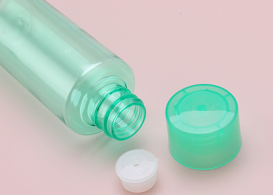 Bouteille en plastique transparente verte du couvercle 100ml de pp avec le couvercle à visser ISO9001
