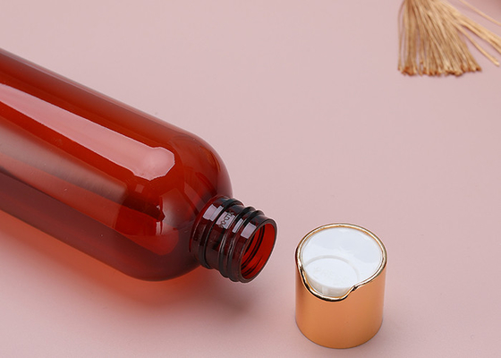 bouteilles à bouchon vissable en plastique de la compression 230ml légère avec le couvercle à visser d'or