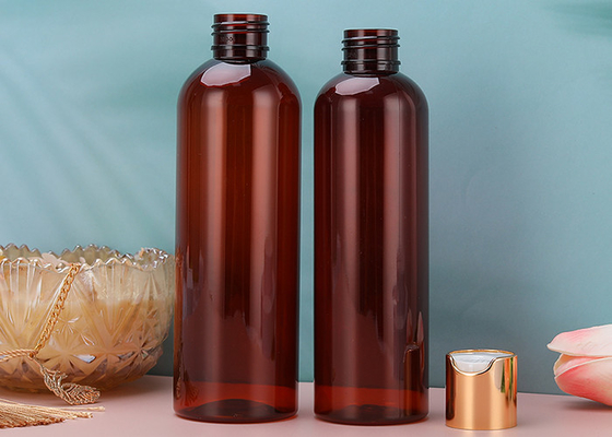 bouteilles à bouchon vissable en plastique de la compression 230ml légère avec le couvercle à visser d'or