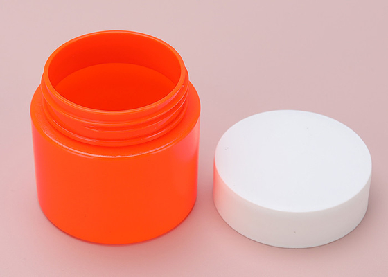 Les produits de beauté coulent la preuve autour du récipient en plastique large en plastique de bouche du pot 120ml