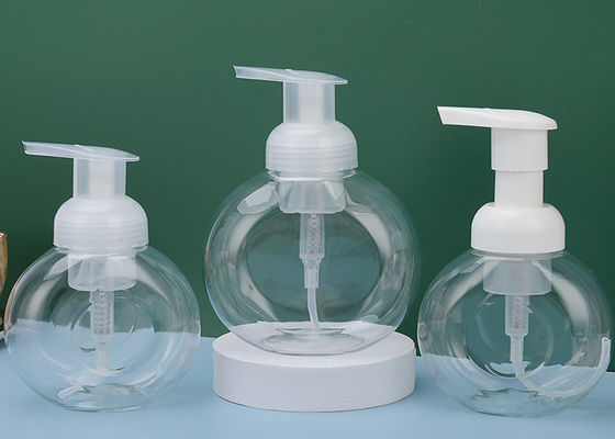 Logo imprimé Bouteille de pompe en mousse de surface blanche mate Emballage de manutention pour désinfectant à base de savon liquide et nettoyant à main mousseux