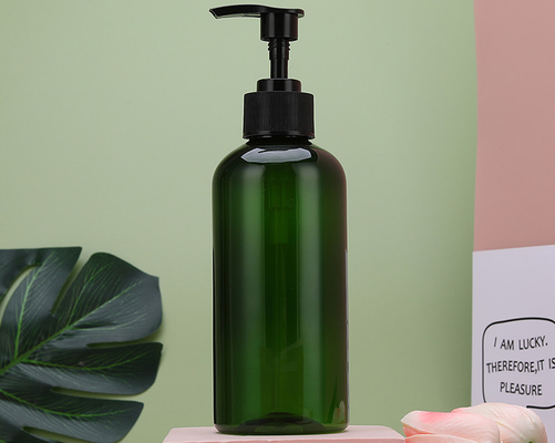 Vente à chaud PET clair vide 500 ml gel de douche bouteille en plastique soins capillaires blancs champignon plat carré lotion pompe bouteille en plastique